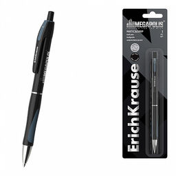 Цена за 12 шт. Ручка шариковая автоматическая ErichKrause MEGAPOLIS® Matic&Grip 0.7, Super Glide Tech, цвет чернил черный (в коробке по 12 шт.)  фото 19