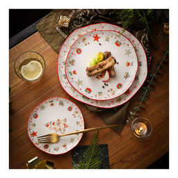 Тарелка столовая Walmer Christmas, 21 см, цвет красный  фото 2