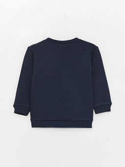 Bisiklet Yaka Bask?l? Uzun Kollu Erkek Bebek Sweatshirt ve E?ofman Alt? 2li Tak?m - Waikiki фото 3