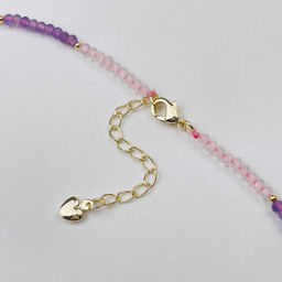 Колье из Аметиста и Розового кварца