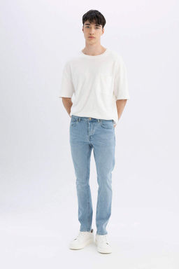 Pedro Slim Fit Джинсовые брюки узкого кроя с нормальной талией и узкими штанинами - Defacto фото 4