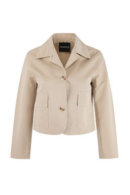 Bej Yumusak Tuseli Ince Regular K?sa Mont TWOSS26MO00012