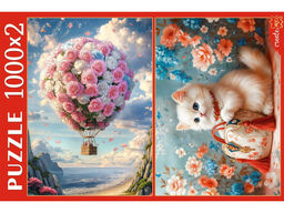 Puzzle набор 1000 + 1000 элементов "Нежные пазлы" (П1000-8819)