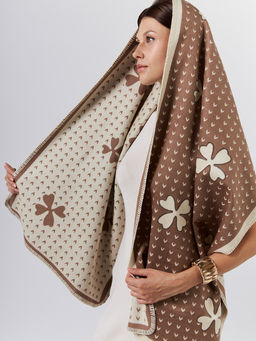 в СОСТАВЕ ШЕРСТЬ и КАШЕМИР Большой, мягкий, теплый однотонный двусторонний палантин. - Tantino фото 5