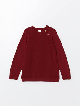 Bisiklet Yaka Uzun Kollu Erkek Bebek Triko Kazak