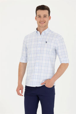 U. S. Polo Assn Мужская синяя рубашка в клетку - U.s. polo assn фото 10