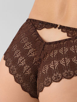 Цена за 2 штуки! Трусы слипы женские коричневые кружевные - Mark formelle фото 6