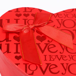 Набор подарочных коробок сердце 3 в 1, красный, I Love You, 21×19×9 - 15.5×14×6 см