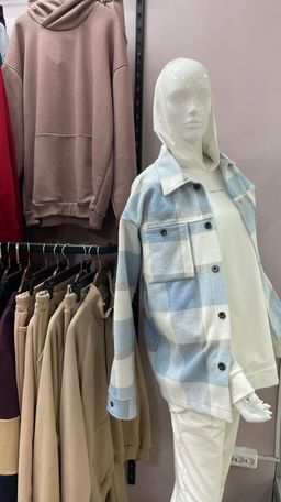 512 Рубашка клетка, мятный - Knitka wear фото 9