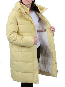 56181 YELLOW Пальто зимнее женское (холлофайбер 150 гр.)