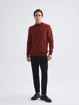 Yar?m Bal?k?? Yaka Erkek Triko Kazak