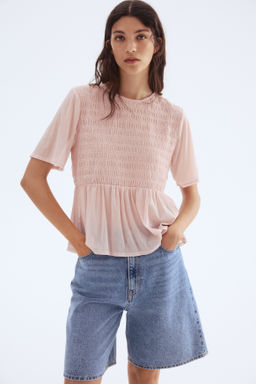 Top nido de abeja con peplum - H&m фото 4