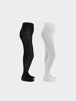 Basic K?z ?ocuk K?lotlu ?orap 2li