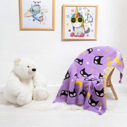 Вязаный плед Крошка Я Fantastic girl, 90х90 см  фото 6