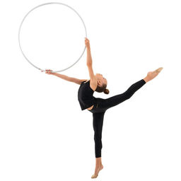 Обруч профессиональный для художественной гимнастики Grace Dance, d=80 см, цвет белый  фото 6