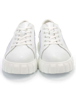 03-PDA93-1 WHITE Полуботинки спортивные женские (натуральная кожа, сетка) - No name фото 7