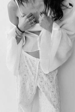 Pantal?n efecto encaje con cord?n de ajuste - H&m фото 6