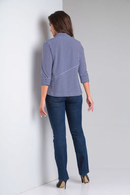 Блуза Modema 726-2 синяя полоска  фото 3