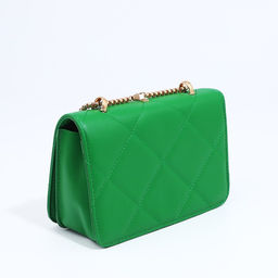 Сумка женская мессенджер на клапане, 20×8×13 см, зелёная