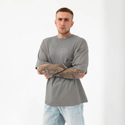 Футболка KAFTAN «пздц», серый, р. 50