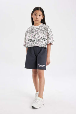 Шорты с принтом для девочек - Defacto фото 6