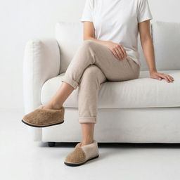 Тапочки-слипоны арт. М8/02-04 Миндаль - Altro фото 4