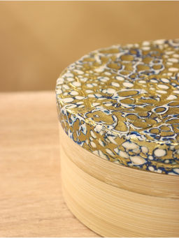 Банка для сыпучих продуктов, 16×16×6.5 см, бамбук