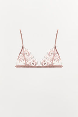 FLORAL EMBROIDERED TULLE BRALETTE - Zara фото 4