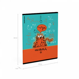 АКЦИЯ Цена за 5 шт. Тетрадь общая ученическая с пластиковой обложкой на скобе ErichKrause Котоформулы, Физика, 48 листов, клетка