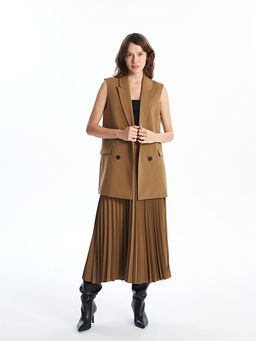 Kad?n Ceket Yaka D?z Klasik Yelek