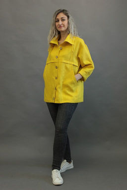 100% ЛЁН Жакет СВОБОДНОГО КРОЯ - Елецкие узоры фото 6