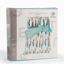 Постельное бельё Этель 2 сп Перья 175*215 см, 200*220 см, 70*70 см - 2 шт, поплин  фото 13