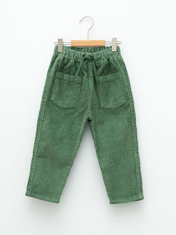 Beli Lastikli Basic Kadife Erkek Bebek Pantolon