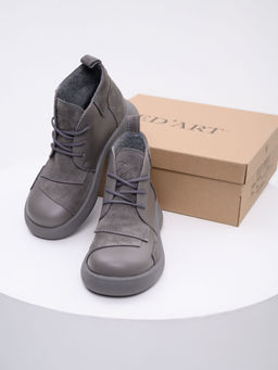 Ботинки EDART 305.927gr. Серый замок замша+серый игуана+серый/мех фото 12