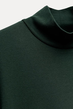 RIBBED HIGH NECK T-SHIRT - Zara фото 22