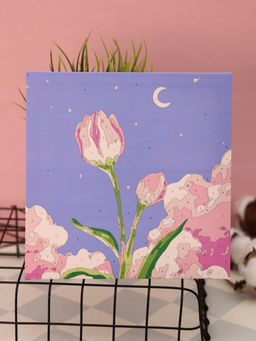 Картина по номерам на подрамнике Draw Me! Flower in the night, (20*20 см)