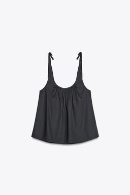 DRAPED POPLIN TOP - Zara фото 6