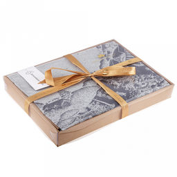 Скатерть д180см Рождественская ярмарка, длина стола д120см, на 6 персон, жаккард/пестроткань: лен 51% хлопок 49%, плотность 220г/м2, упаковка подарочная коробка 36х26х4см, Домашняя мода (Россия)  фото 7