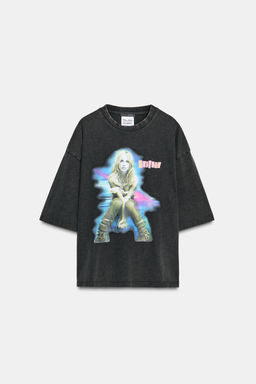 BRITNEY SPEASRS FADED-EFFECT T-SHIRT - Zara фото 7