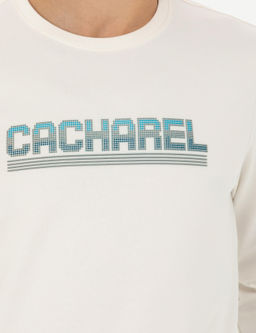 Толстовка с круглым вырезом цвета экрю - Cacharel фото 7