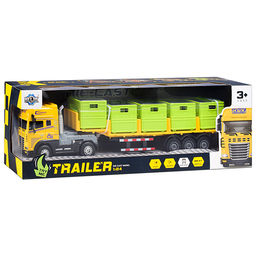 Машина "Грузовик с контейнерами" 1:24 (свет,звук) в коробке