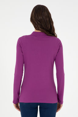 Женский фиолетовый базовый свитшот Неожиданная скидка в корзине - U.s. polo assn фото 5