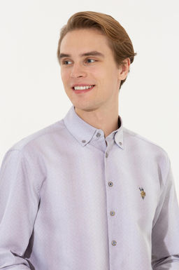 U. S. Polo Assn Мужская серая рубашка с длинным рукавом - U.s. polo assn фото 14