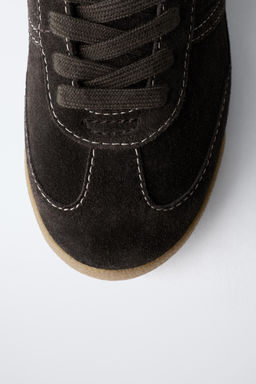 LEATHER BOXING HIGH-TOP SNEAKERS - Zara фото 6