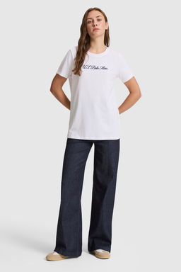 Kad_n Beyaz Bisiklet Yaka Ti__rt - U.s. polo assn фото 4