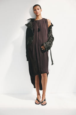 Vestido drapeado con bajo globo - H&m фото 5