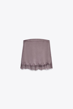 SATIN TOP WITH LACE TRIM - Zara фото 6