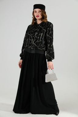 Бомбер NIKVA н435-2 чёрная геометрия  фото 10