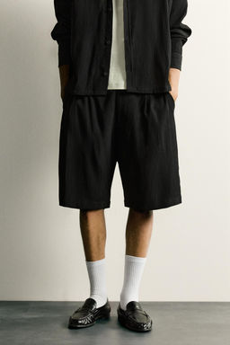 BERMUDA RELAXED FIT RELIEVE / Negro - Zara фото 2