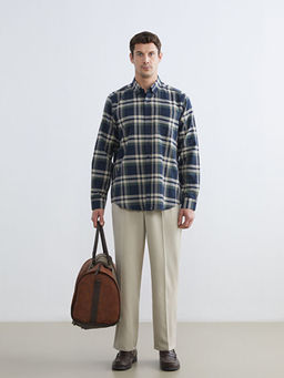 Regular Fit Uzun Kollu Ekose Erkek G?mlek